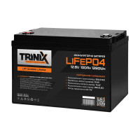 Акумуляторна батарея LFP 12V100Ah LiFePo4 TRINIX літій-залізо-фосфатна