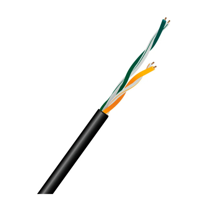 Кабель UTP CAT5E CU 0.5 mm LDPE 2PR Outdoor KRAFT (500м)