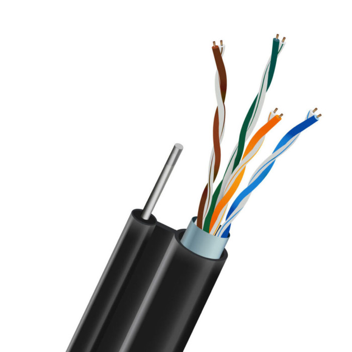 Кабель FTP CAT5E CU 0.51 зовнішній (LDPE) з монолітним дротом (1x1.2 мм) KRAFT (305м)