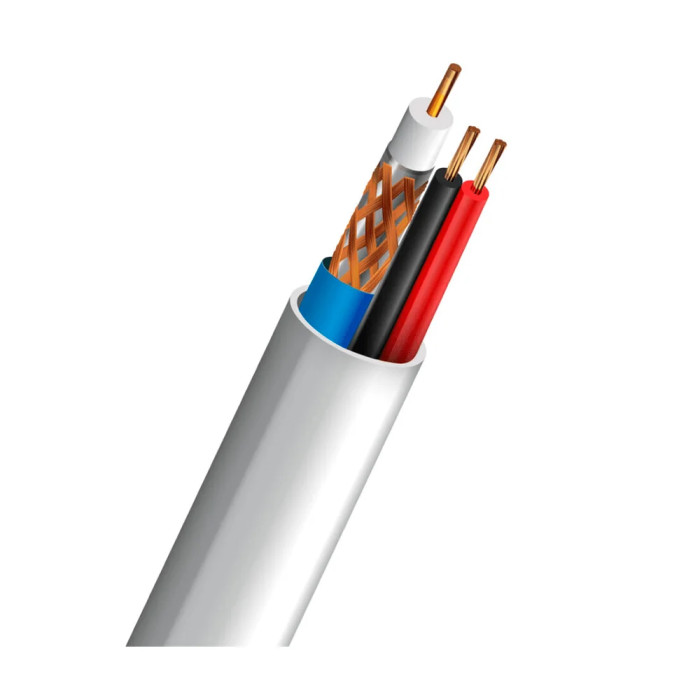 Кабель коаксіальний SL-59+2*0,5 CU INDOOR "ОS" структура (305м) TRINIX
