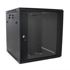 Шафа Merlion 22U, 600*450 (Ш*Г*В) мм загартоване скло, чорна, сталь 1,2мм з замком (в розібраному вигляді!!!)