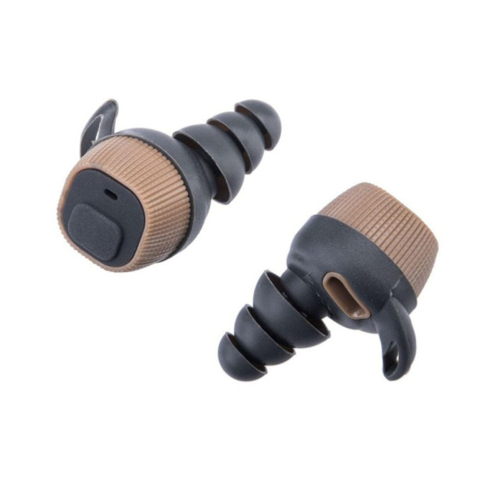 Активні захисні навушники (беруші) M20 Tactical Earbuds Coyote Brown Earmor