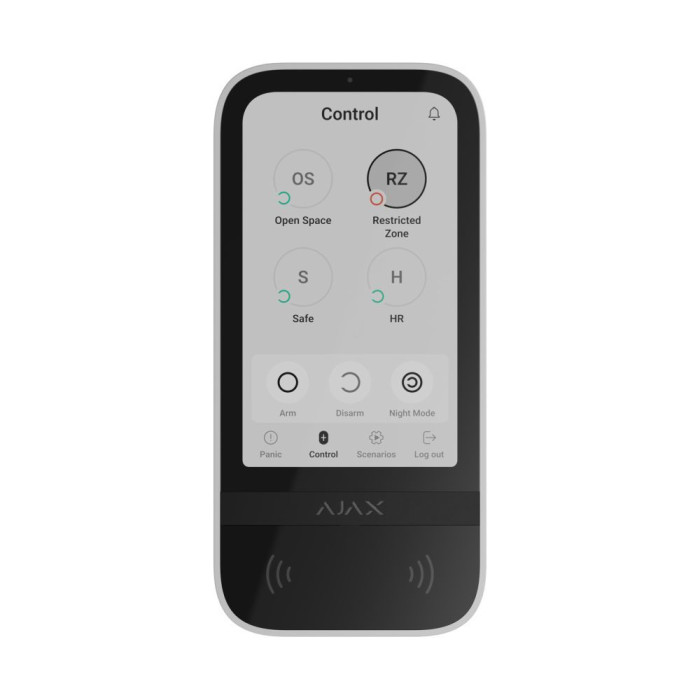 Клавіатура Ajax KeyPad TouchScreen White