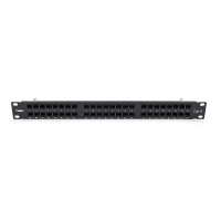 Патч-панель Merlion 48 порта UTP DUAL кат 6 19" 1U неекранована чорна Q10