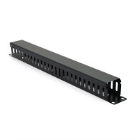 Кабельний органайзер з кришкою, 19", корпус-метал, 1U / 24Port, Q70