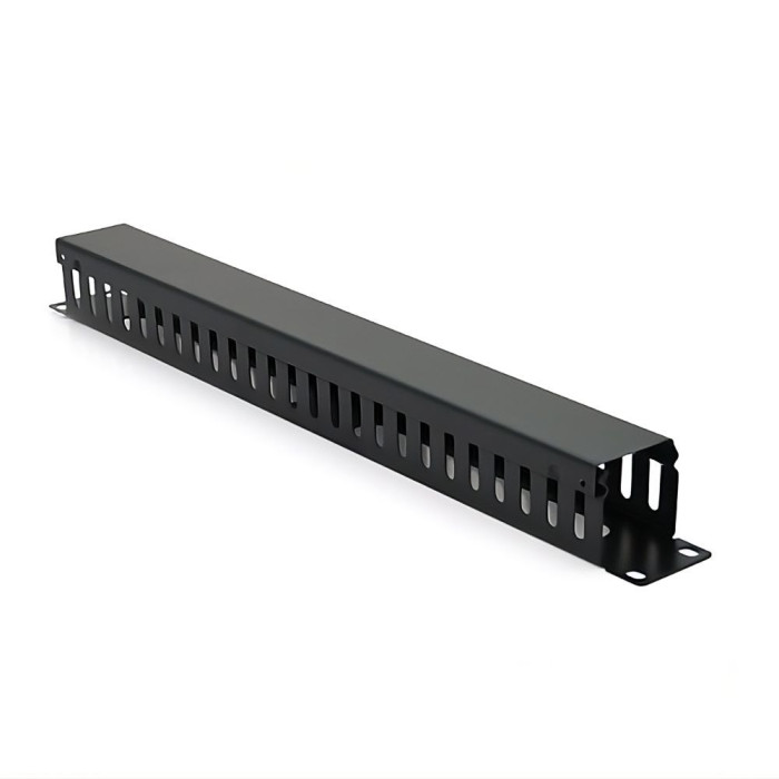 Кабельний органайзер з кришкою, 19", корпус-метал, 1U / 24Port, Q70