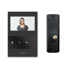 Комплект відеодомофону SQ-04M BLACK + ML-16HD BLACK Slinex