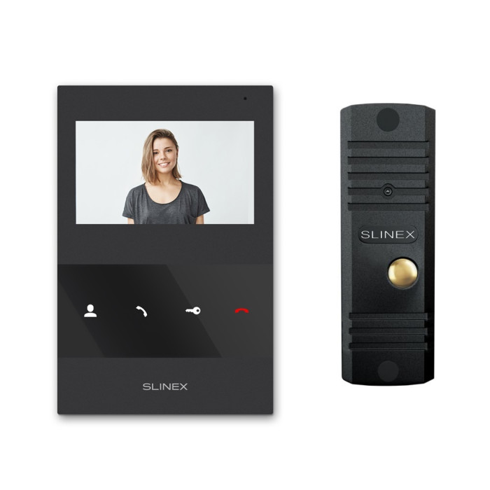 Комплект відеодомофону SQ-04M BLACK + ML-16HD BLACK Slinex