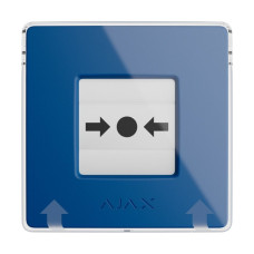 Бездротова кнопка для активації пожежної тривоги вручну Ajax ManualCallPoint (Blue) Jeweller