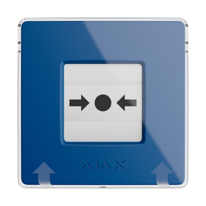 Бездротова кнопка для активації пожежної тривоги вручну Ajax ManualCallPoint (Blue) Jeweller