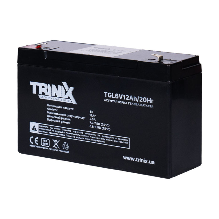 Акумуляторна батарея TGL6V12Ah/20Hr TRINIX GEL