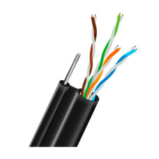 Кабель UTP CAT5E CCA 0.51 mm LDPE Outdoor + дріт TRINIX (305м)