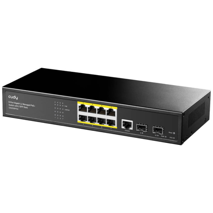 PoE комутатор GS2008PS2 Gigabit керований L2 Cudy