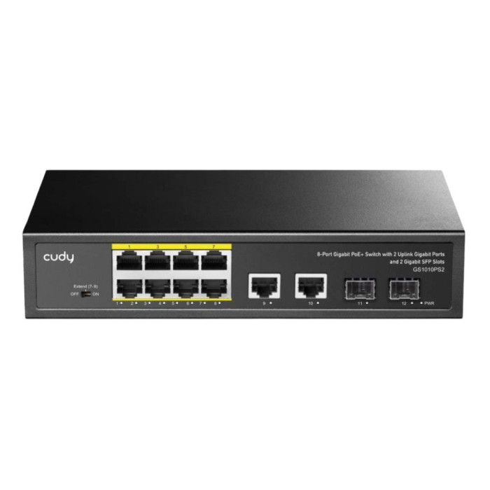 PoE комутатор GS1010PS2 Gigabit PoE+ 120W Cudy