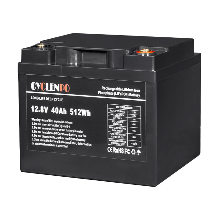 Акумуляторна батарея 12.8V 40AH LiFePo4 Cyclen