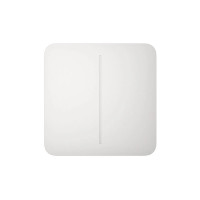 Розумний двоклавішний прохідний вимикач світла Ajax LightSwitch (2-gang/2-way) Jeweller White