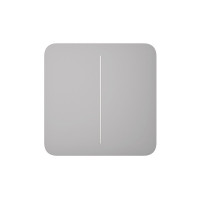 Розумний двоклавішний прохідний вимикач світла Ajax LightSwitch (2-gang/2-way) Jeweller Fog