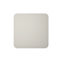 Розумний двоклавішний прохідний вимикач світла Ajax LightSwitch (2-gang/2-way) Jeweller Oyster