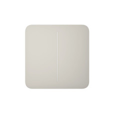 Розумний двоклавішний прохідний вимикач світла Ajax LightSwitch (2-gang/2-way) Jeweller Oyster