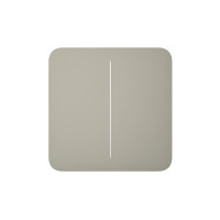 Розумний двоклавішний прохідний вимикач світла Ajax LightSwitch (2-gang/2-way) Jeweller Olive