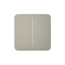 Розумний двоклавішний прохідний вимикач світла Ajax LightSwitch (2-gang/2-way) Jeweller Olive