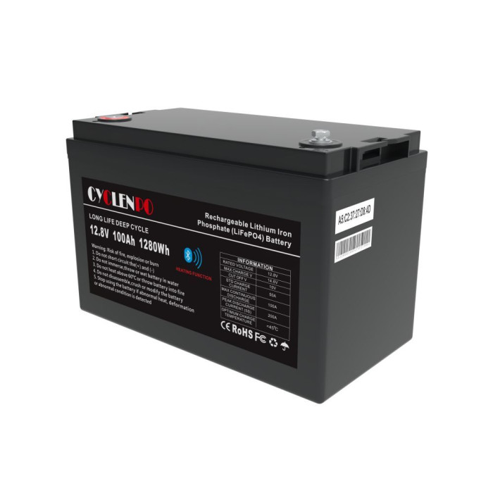 Акумуляторна батарея 12.8V 100AH LiFePo4 (підігрів/Bluetooth) Cyclen