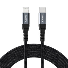 Кабель IP0041 type-c to lightning MFI nylon braid cable 2m Black Choetech