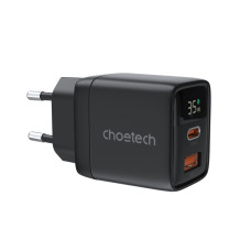 Адаптер PD6052 PD35W GAN A+C Display wall charger Black Choetech