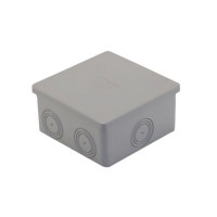 Коробка розподільна, сіра, гладкостінна, IP65, 80х80х40 (уп.60шт.) Courbi
