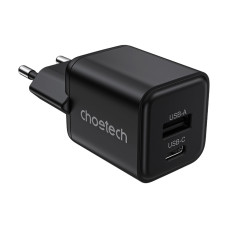 Адаптер PD5012 mini PD30W GAN A+C wall charger Black Choetech