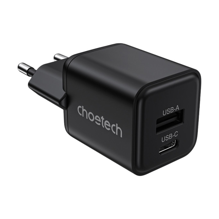 Адаптер PD5012 mini PD30W GAN A+C wall charger Black Choetech