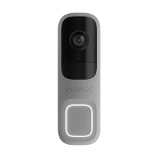 Відеодзвінок Ajax DoorBell Gray із вбудованим ШІ, ІЧ сенсором та керуванням у застосунках