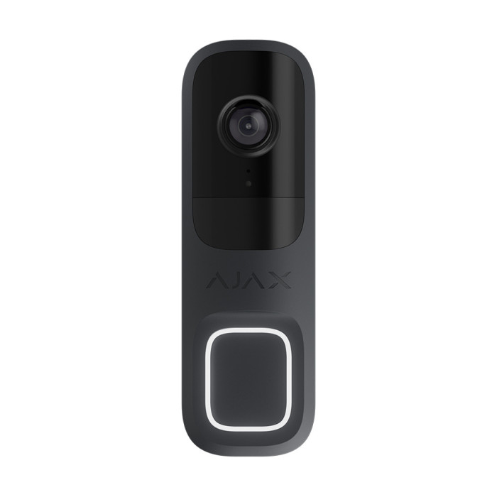 Відеодзвінок Ajax DoorBell Graphite із вбудованим ШІ, ІЧ сенсором та керуванням у застосунках