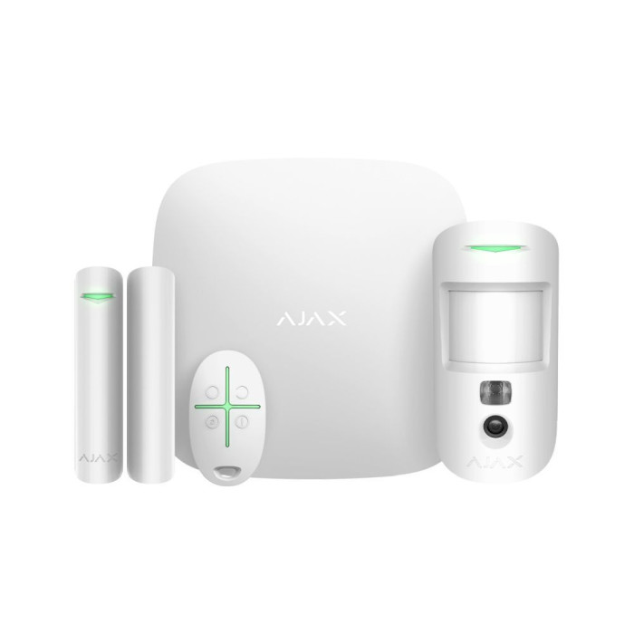 Комплект охоронної сигналізації Ajax StarterKit Cam HDR White