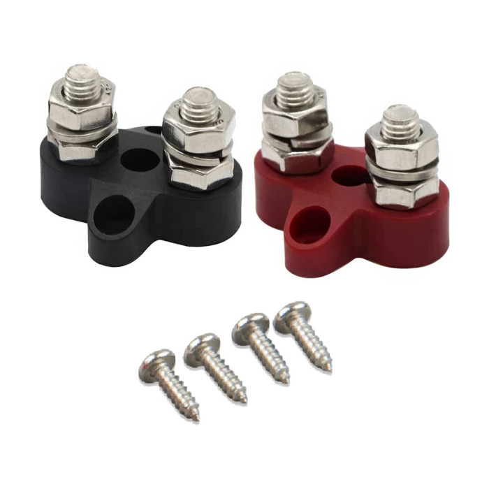 Подвійний набір клем M8 Victron Energy Dual Terminal Stud M8-linked set (1 red/1 black)
