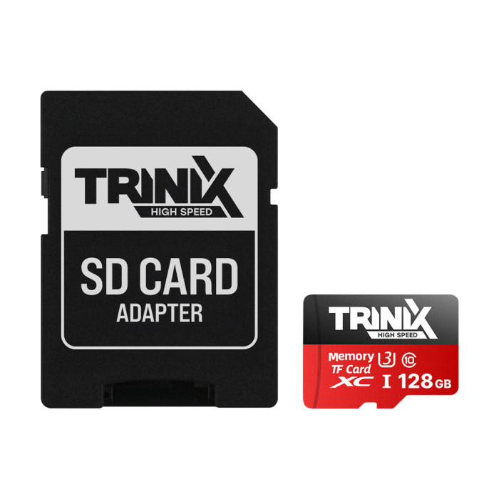 Карта пам'яті 128GB microSDXC (з SD адаптером) U3 V30 A1 Trinix