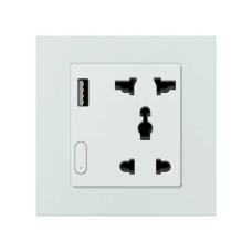 ZigBee розумна розетка з USB Akubela (біла)