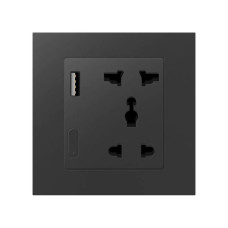 ZigBee розумна розетка з USB Akubela (чорна)