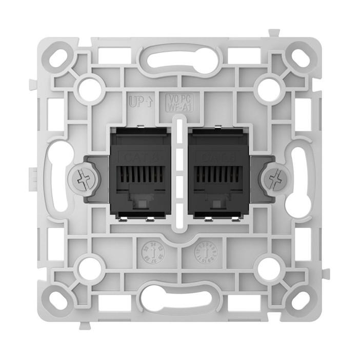 Розетка Ajax OutletCore (LAN) vertical Black