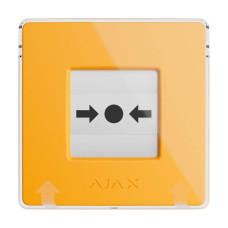 Бездротова кнопка для активації пожежної тривоги вручну Ajax ManualCallPoint (Yellow) Jeweller