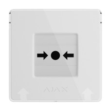 Бездротова кнопка для активації пожежної тривоги вручну Ajax ManualCallPoint (White) Jeweller