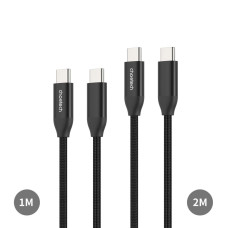 Кабель XCC-1060 USB-C to USB-C PD3.1 1m+USB-C to USB-C 2m Black Choetech