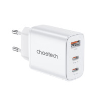 Адаптер PD3046 PD30W GAN A+2xC wall charger White Choetech