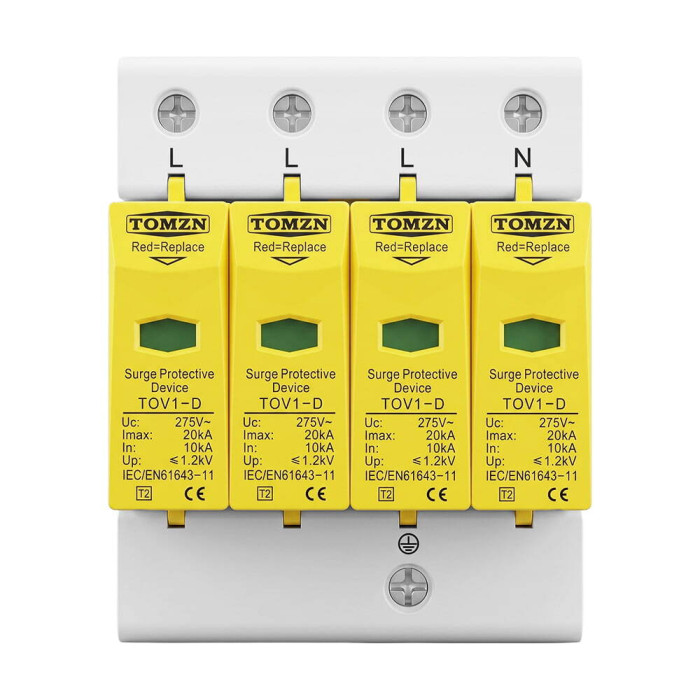 Обмежувач напруги TOV1-20/4P 275V 10-20kA AC TOMZN