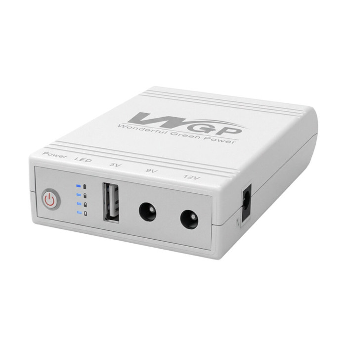 Джерело безперебійного живлення Mini UPS WGP UPS103A 5V/9V/12V 10400mAh WHITE