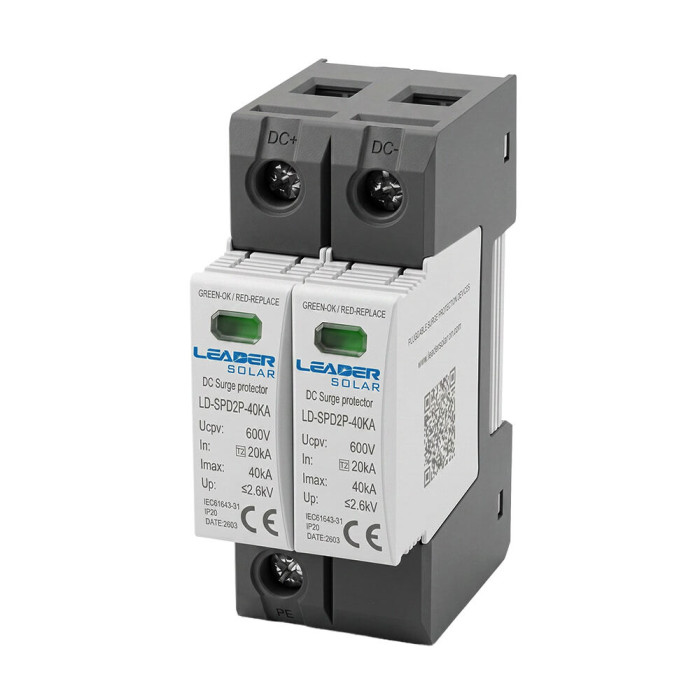 Обмежувач напруги LD-SPD2P-40KA-600V DC Leader