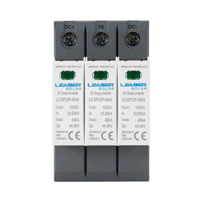 Обмежувач напруги LD-SPD3P-40KA-1000V DC Leader
