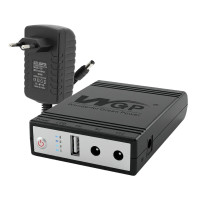 Комплект ДБЖ Mini UPS WGP UPS1032 5V/9V/12V 10400mAh BLACK + блок живлення 12В 2А (24Вт) SPF-1202B