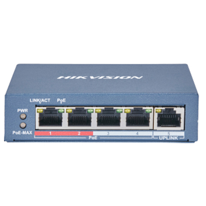 PoE комутатор DS-3E0105P-E(B) Hikvision