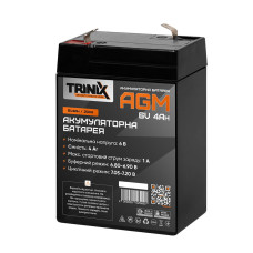 Акумуляторна батарея 6V4Ah/20Hr TRINIX свинцево-кислотна